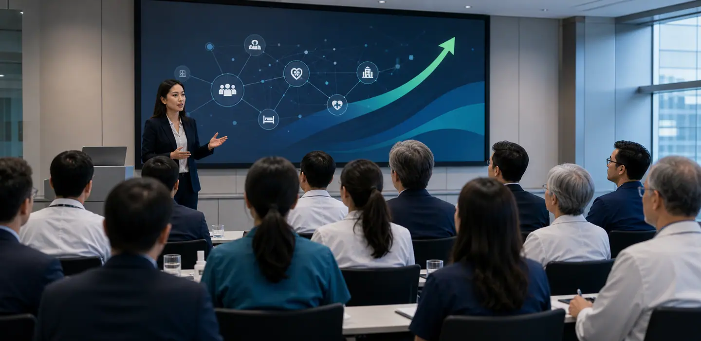 Healthcare leaders planning workforce change management