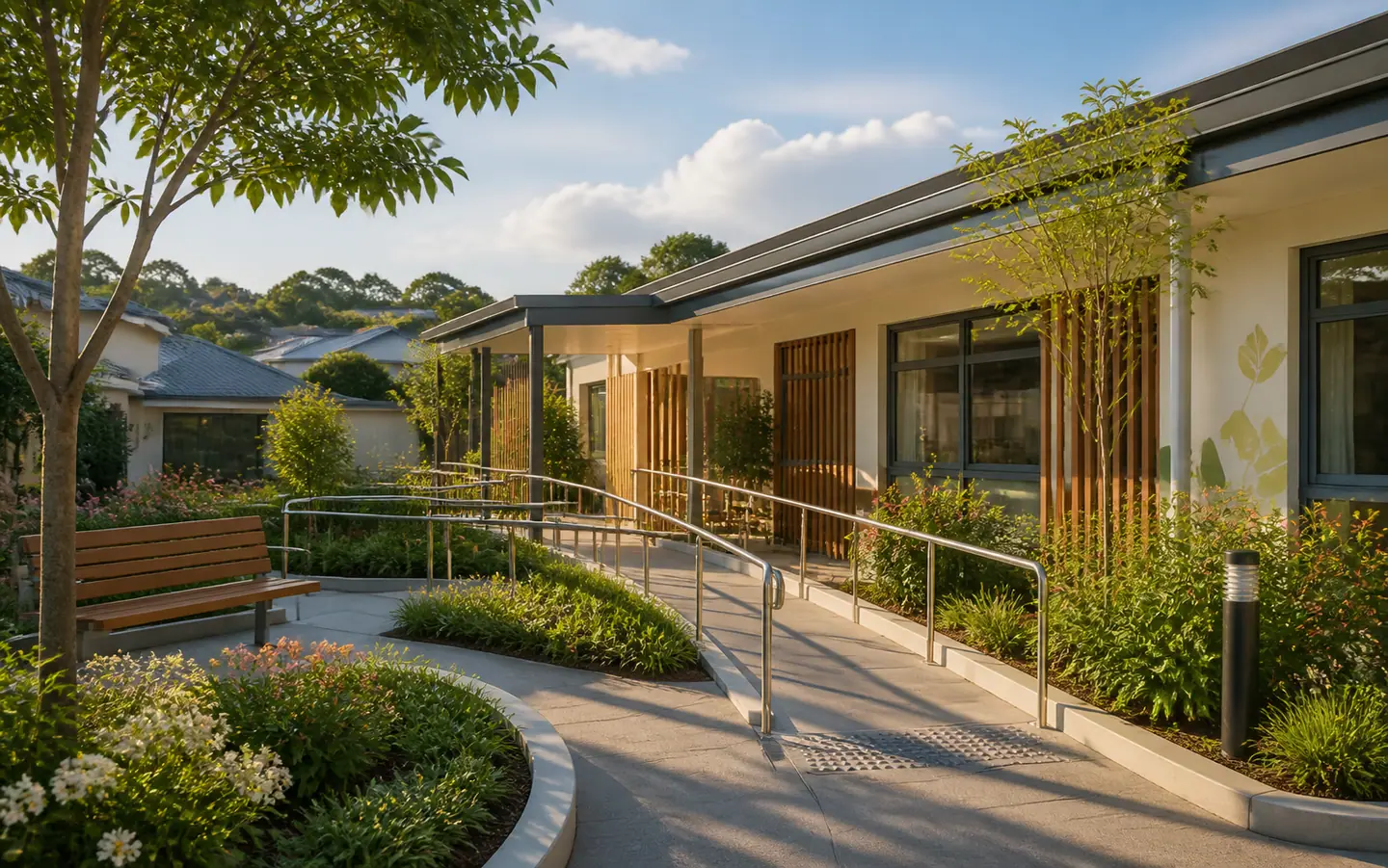 Accessible community care centre and garden