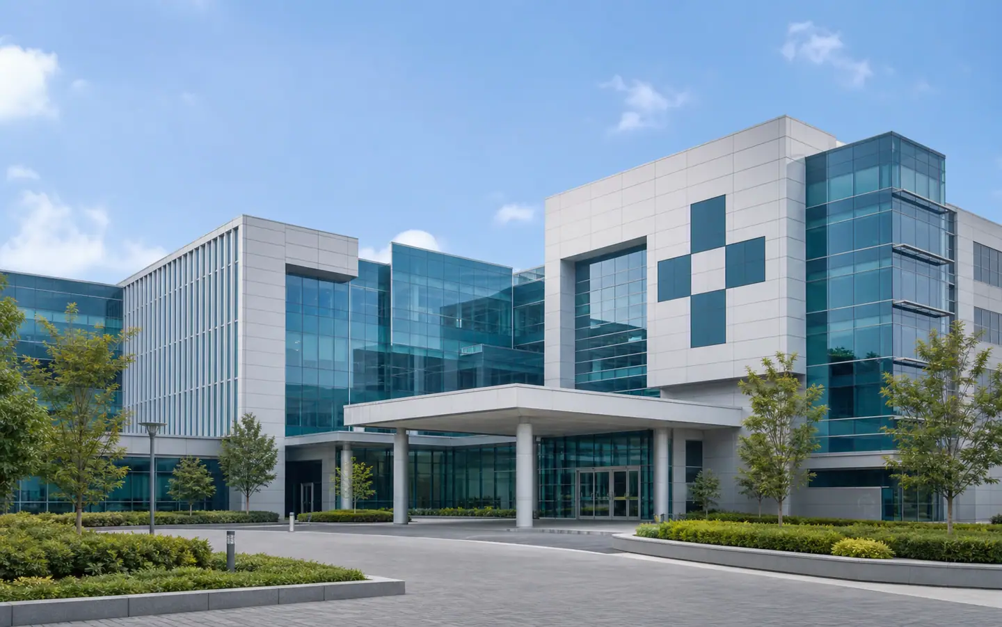 Modern public healthcare agency building