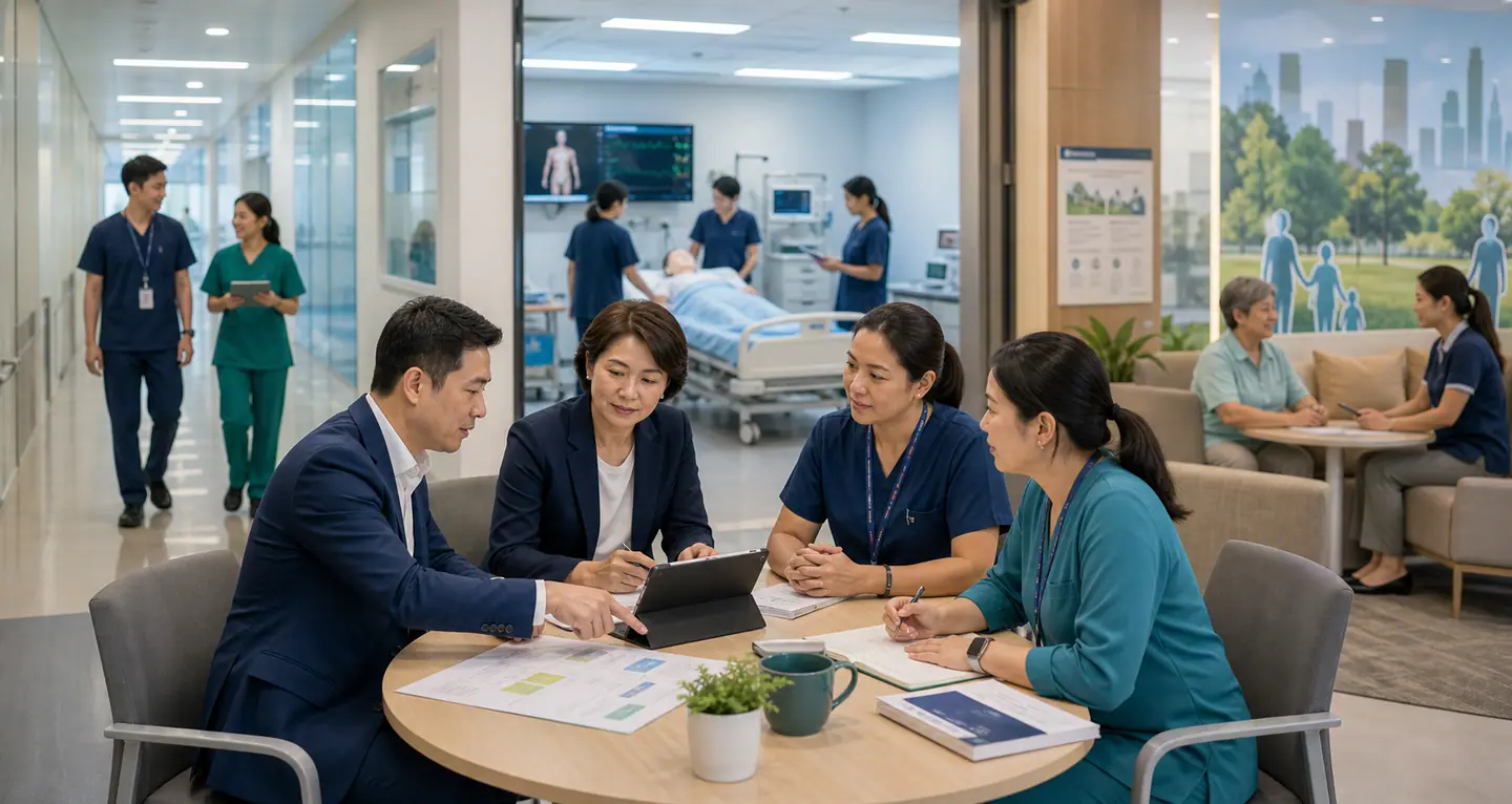 Healthcare team workshop for collaboration and communication
